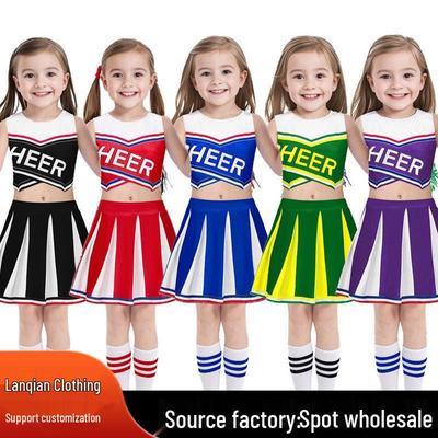 Children's Cheerleading Performance Costume Skirt for Sports Meetings and Competitions