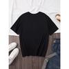 European Size Plus Size Letter Printed T-shirt, Short Sleeved Round Neck Casual Top, Summer and Spring, Women's Oversized Clothing
