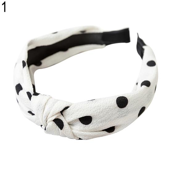 Fashion Bowknot Polka Dot Women's Cloth Hairband Headband Hair Accessories