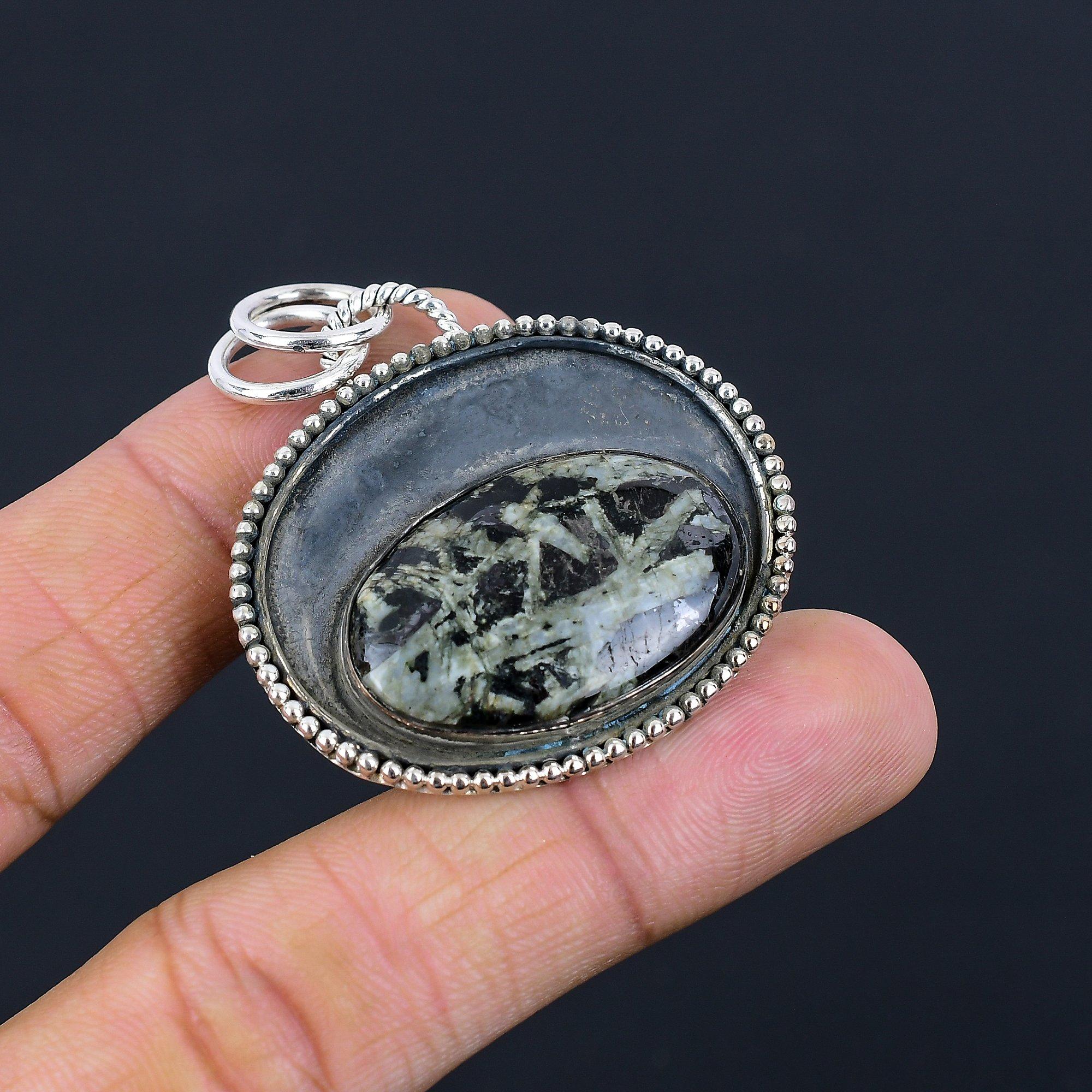 

Gift For Women Jewelry Pendant 925 Sterling Silver Natural Star Galaxy Gemstone