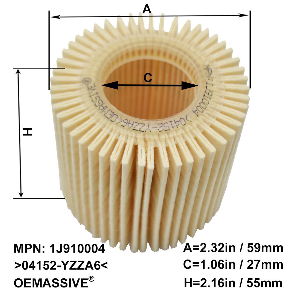 04152-YZZA6 Oil Filter For Toyota Corolla 2009 - 2017 / Lexus CT200H 2011 - 2017 / Matrix 2009 - 2014 / Prius 2010 - 2017 2018