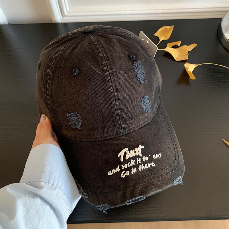 Street Dance Cap With Embroidered Lettering And Sun Shield For Summer Casual Wear