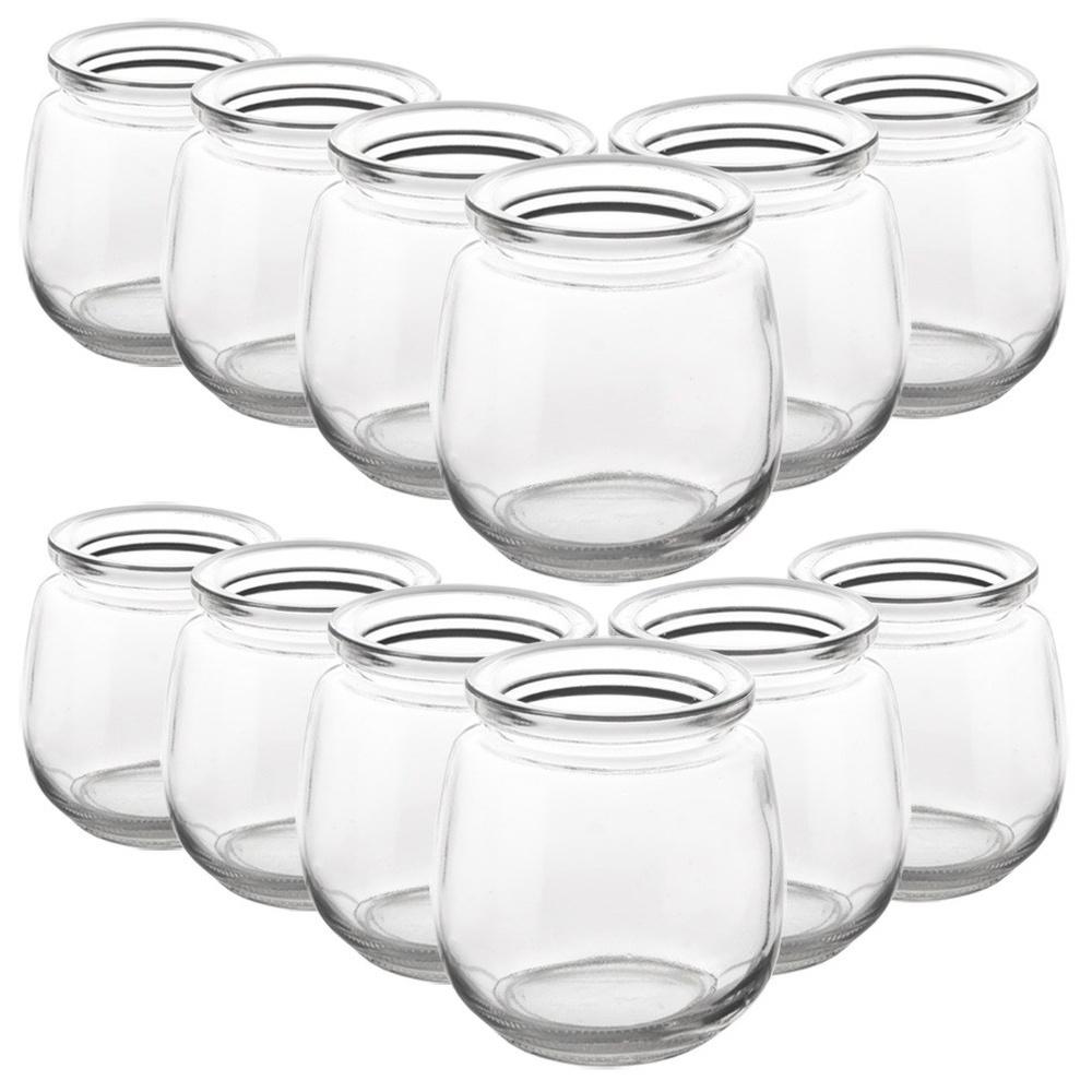 12x Glass Jars Jars Containers Cups Yogurt Cups Desserts 130ml