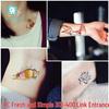 Fresh Couple Rose & English Letters Tattoo Stickers