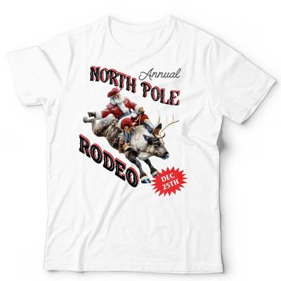 Christmas Cowboy Santa TShirt Unisex & Kids Funny North Pole Rodeo Western Retro Unisex T-Shirt