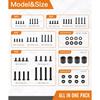 92PCS TV Mounting Hardware Kit With M5 M6 M8 Flat Head Screw & Hex Nut Washers Spacers For Flat Computer Bolt Nut Set