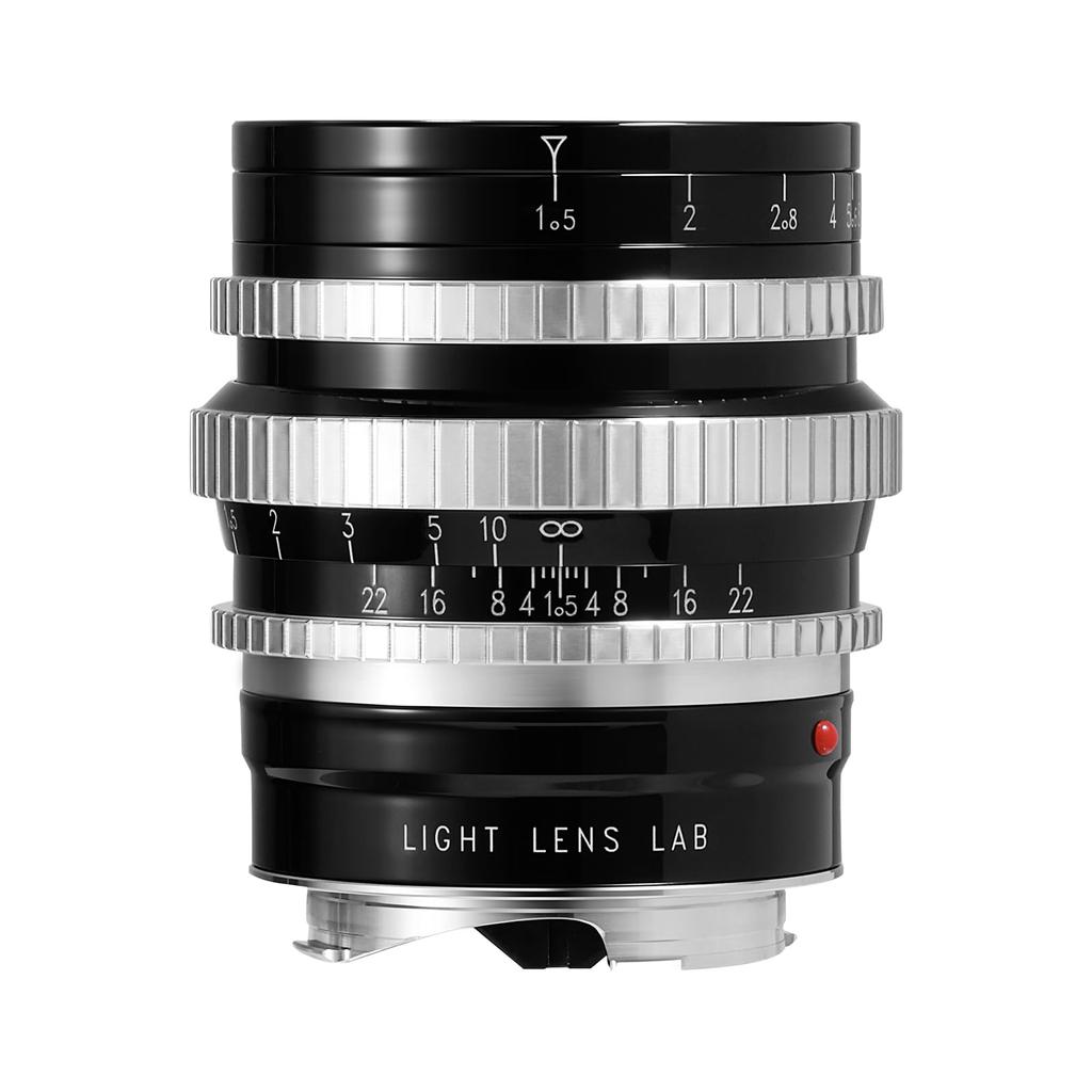 LIGHT LENS LAB 50mm Z21 Prime Leica M Reproduction of the French Angenieux 50mm Type S21 Manual Piano Integrated Lens Hood M-Mount F1.5 Lens,