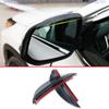 Rear View Mirror Sun Rain Guard 2pcs For Toyota Highlander 2014-2019 Gloss Black