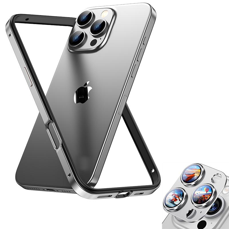 Desert Titanium Camera Lens Protector Bumper Cover Case For For Iphone 16 Pro Max 1 Plus 14 13 Mini 12 11 SE 8 Protection