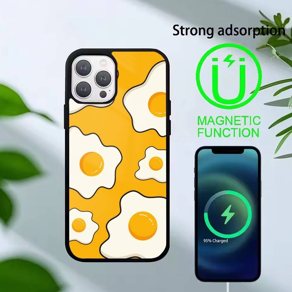 

Fried egg-ins Phone Case For iPhone 17,16,15,14,13,Pro,Max,Plus,Magnetic For Magsafe Wireless Charging iPhone12