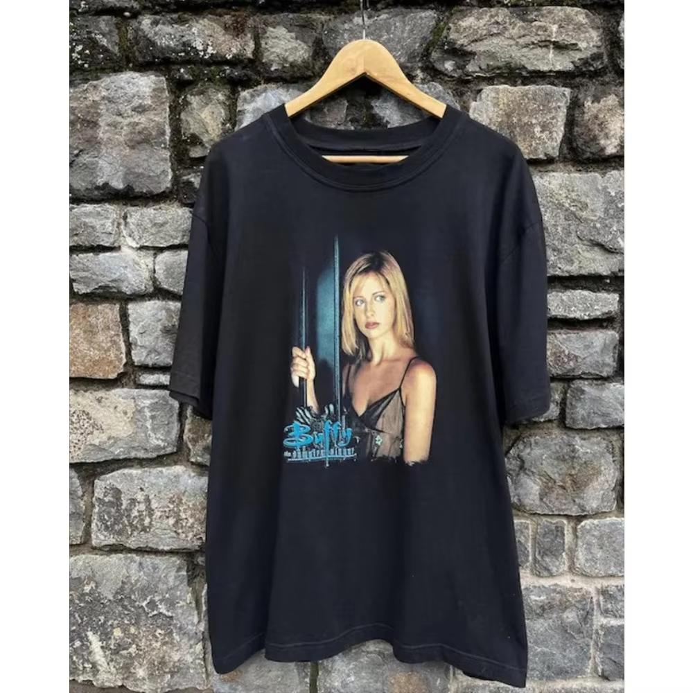 Vampire Hunter Buffy Tshirt Sarah Michelle Galla Tshirt Womens Tshirt Summer New Unisex Casual Cotton Tshirt Summer XL