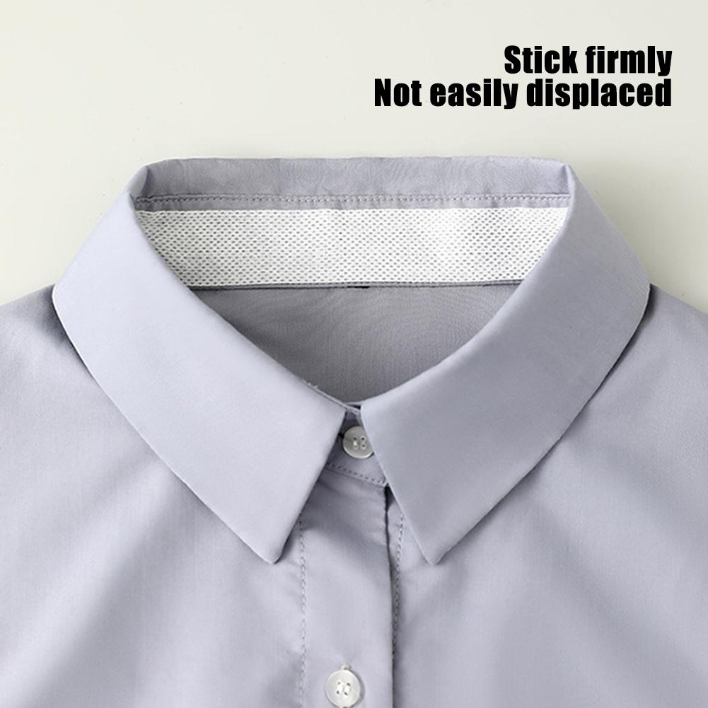 Disposable Men Women Collar Protector Sweat Pads Collar Sweat Absorbent Patch Self-Adhesive Anti-dirt Collar Hat Neck Liner Pads