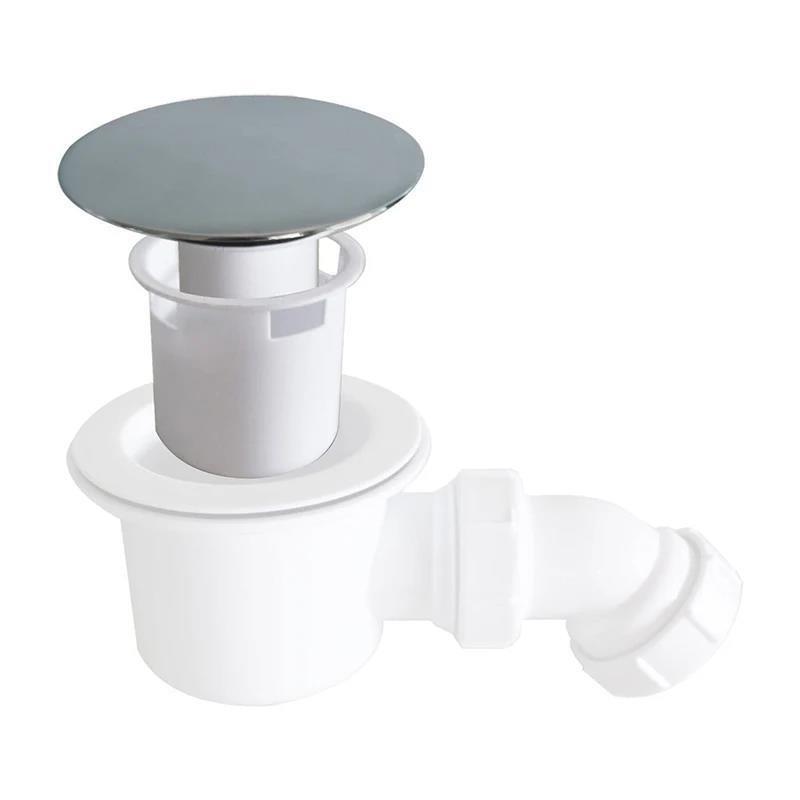Round Plastic Shower Drain Cover With Water Seal Bathroom Floor Anti-Odor Trap PP Material