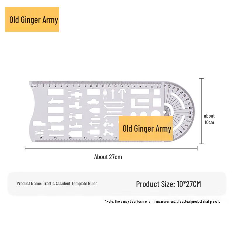 Traffic Accident Investigation & Drafting Template Ruler