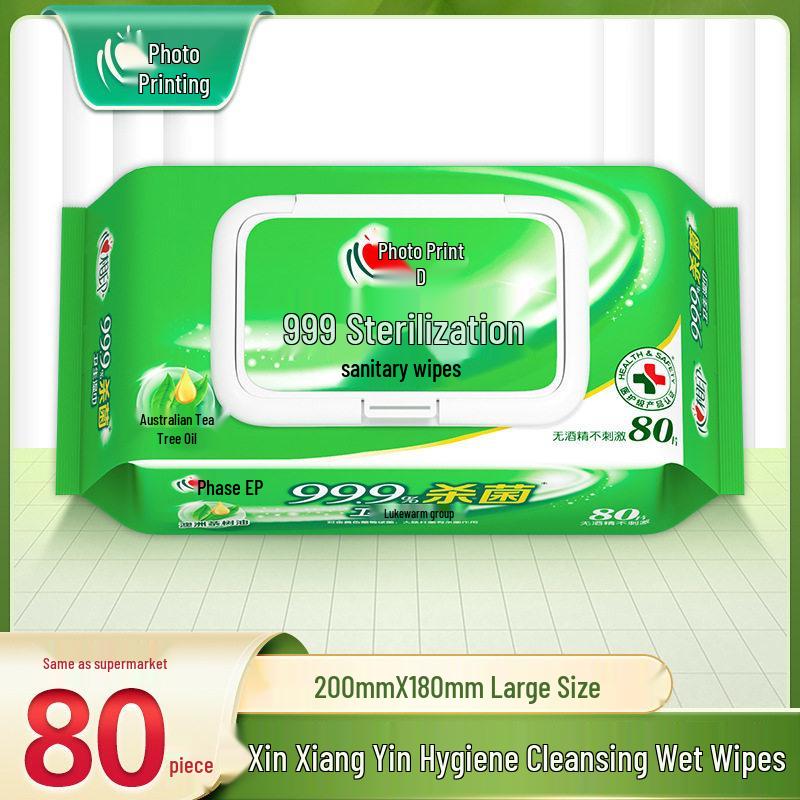 Salviette profumate al tè classico antibatteriche Heart to Heart - spesse, senza alcol, confezione da 80