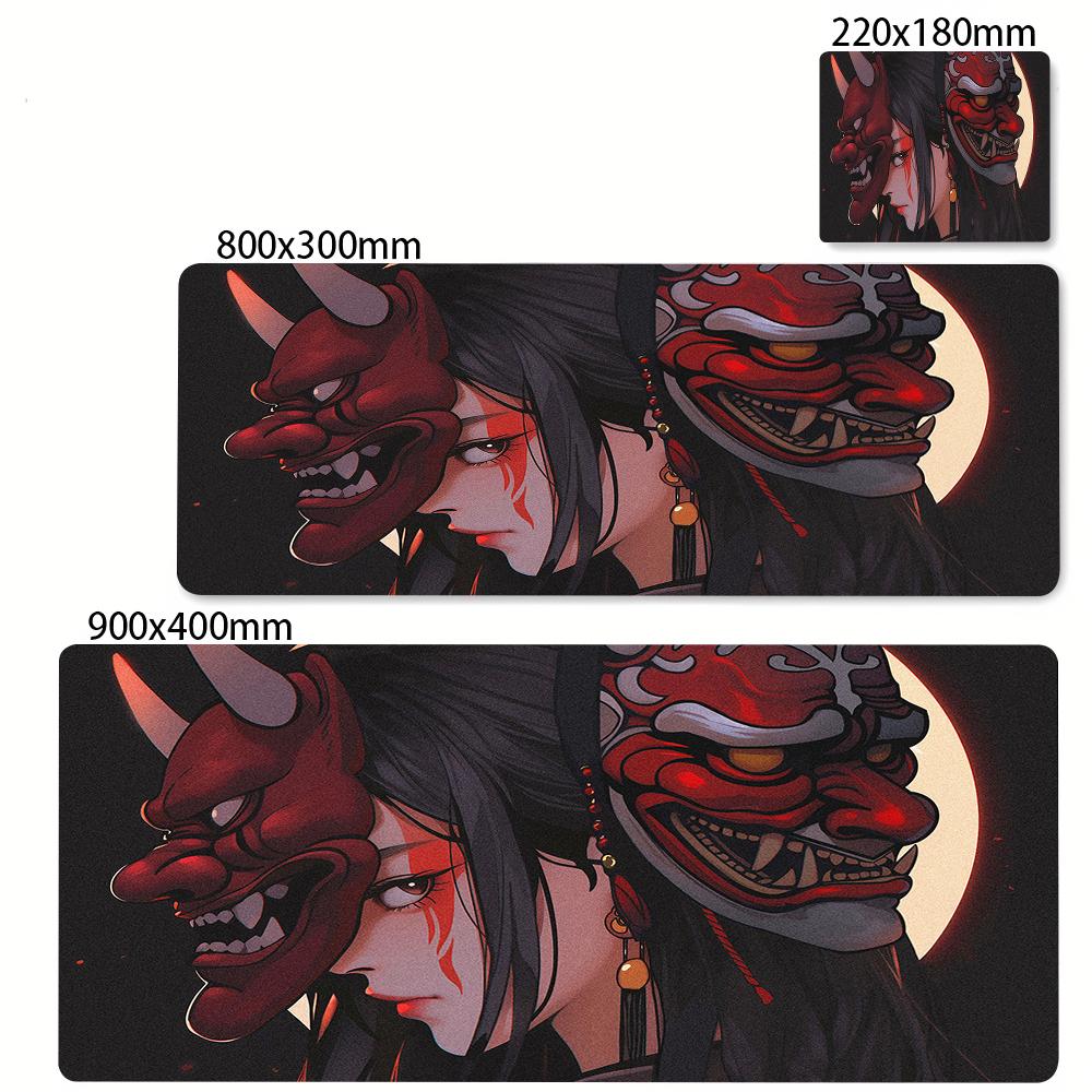 Large Gaming Mosue Pad Premium Mousepad Gamer Mask Girl Anime Mouse Mat XXL xcm Deskmat Computer Keyboard Pads Office Carpet
