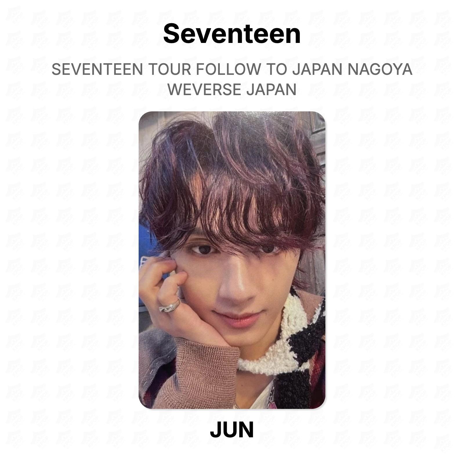 Seventeen ТУР FOLLOW В ЯПОНИЮ НАГОЯ WEVERSE JAPAN Официальная фотокарточка JUN