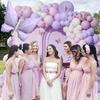 Butterfly Balloon Wreath Set Purple Butterfly Aluminum Film Balloon Macaron Color Series Used for Party and Birthday Dress Up
