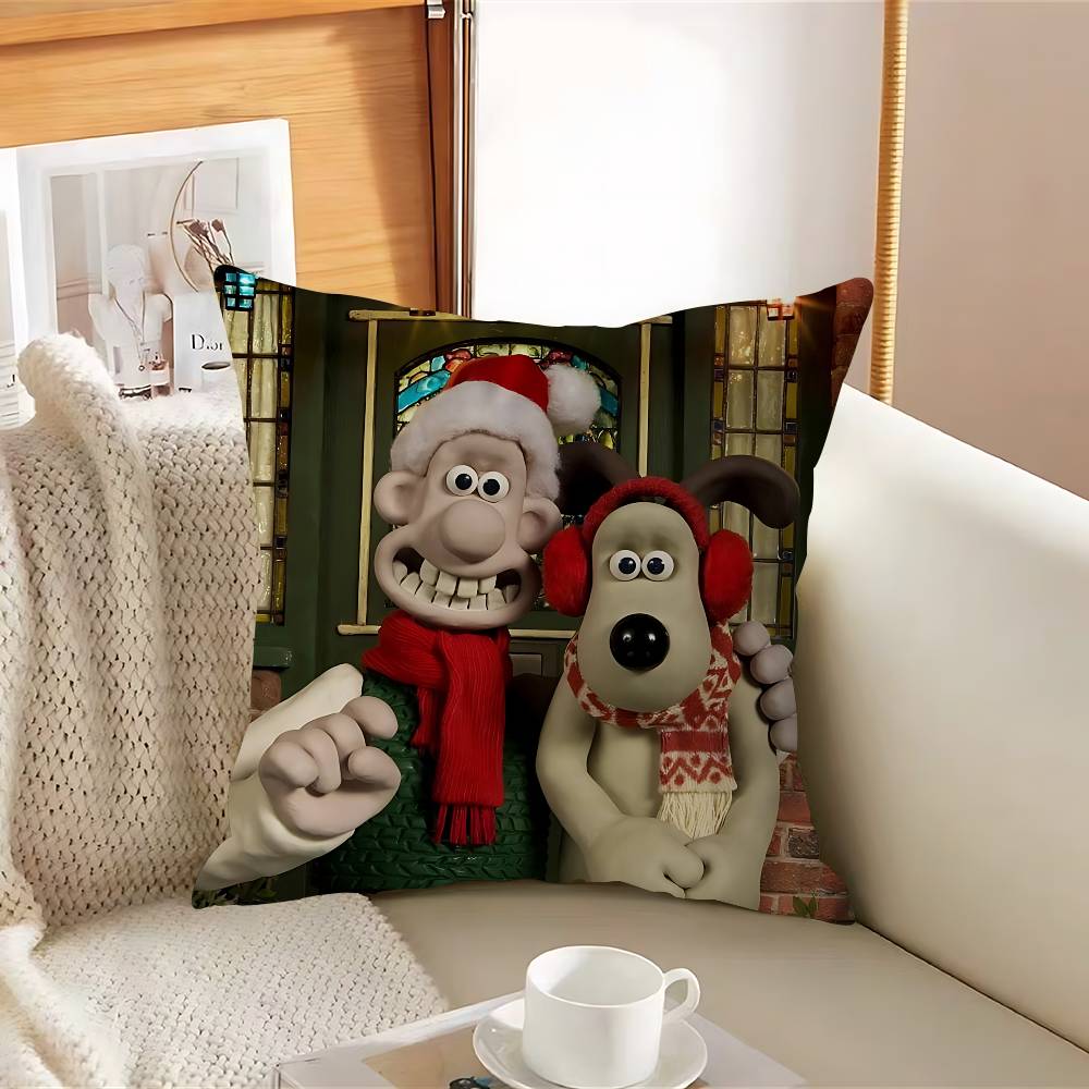 Wall-ace And G-Gromit Pillow Cushion Cover Pillowcase Living Room Sofa Home Decor Customized