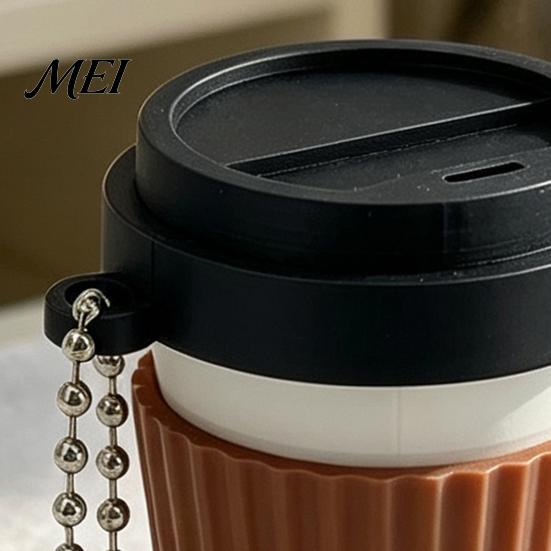 Coffee Cup Finger Clicker 3D Printed Clicker, Press Fidget for Portable Toy Stress Relief, Backpack Hanging with Ball Chain