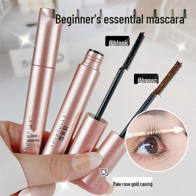 Snow Jasmine Waterproof Long-Lasting Mascara - Thickening, Curling, and Non-Smudging Formula