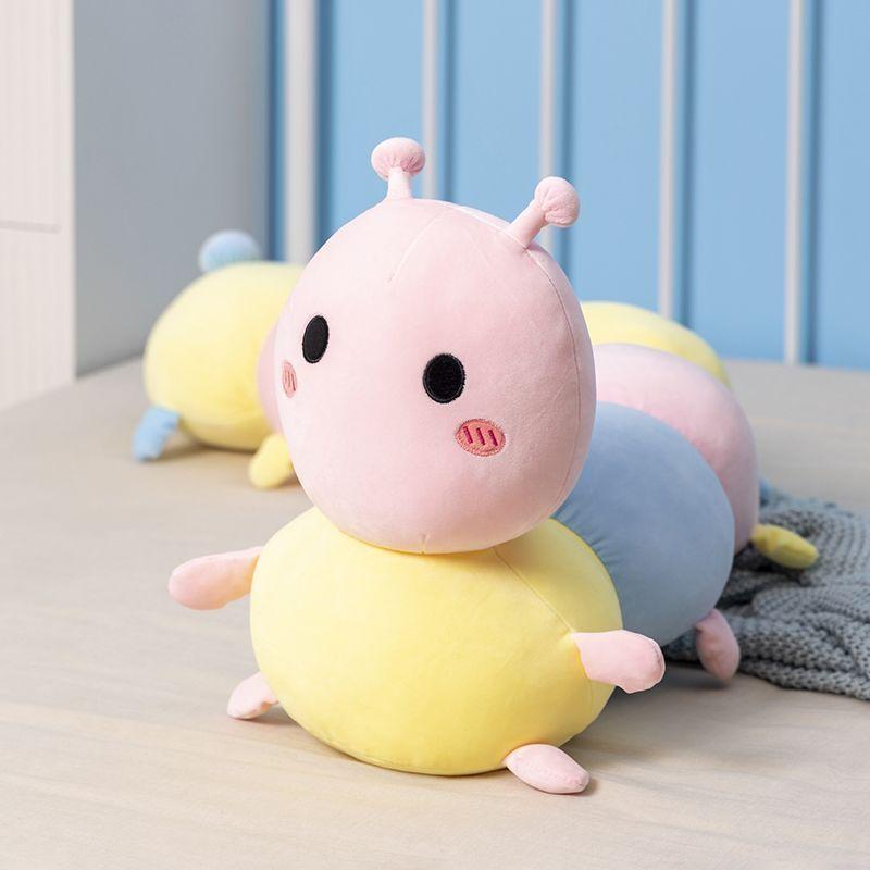 Cute Caterpillar Throw Pillow Plush Toy Girl Bed Sleeping Pinch Leg Long Pillow Doll Birthday Gift