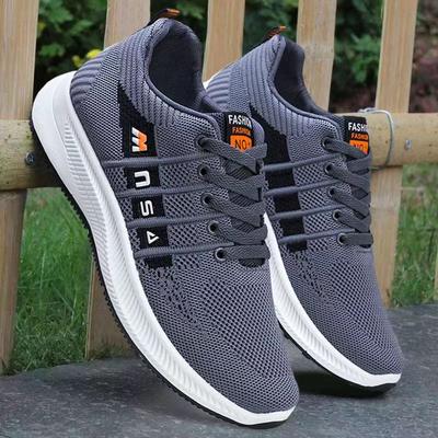 Herrenschuhe Frühling und Herbst atmungsaktive Sportschuhe Herren Fliegenstrick-Meshschuhe lässige vielseitige Sportschuhe