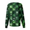 Damen Casual Langarm Einreiher Weihnachten Bedruckt Schutzkleidung Cardigan Top