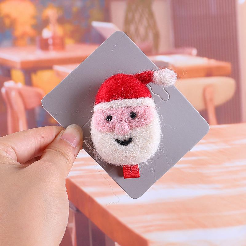 Christmas Kids' Hair Accessories: Fluffy Antler Clips, Santa Hats & Snowman Designs
