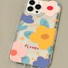 Transparent Phone Case For Samsung S25 Ultra Galaxy S24 Plus S23 S22 S21 S20 FE Shockproof Soft TPU Silicone Flower Funda Cover