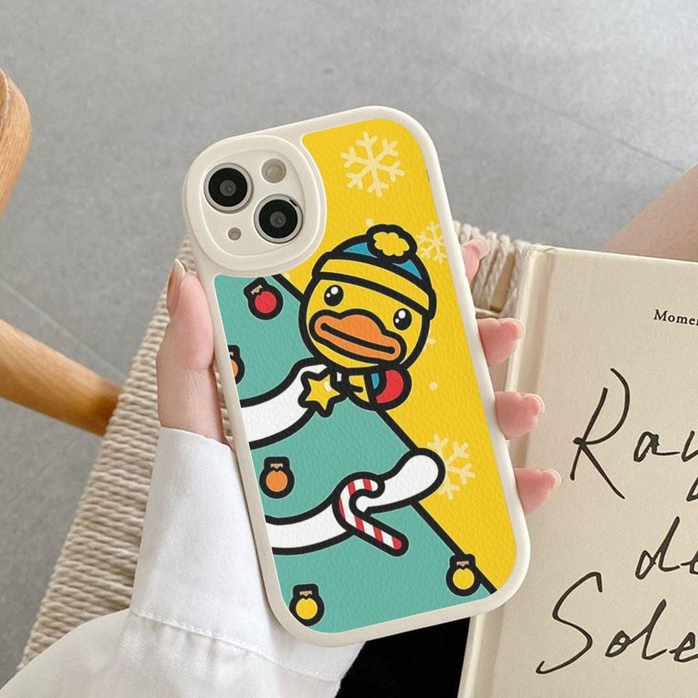 B-B Duck Anime Phone Case For IPhone 16 15 14 13 12 11 Pro Max Plus Shockproof Leather Cover