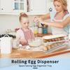 FYY Egg Storage Box, Sliding Egg Organizer, Automatic Rolling, 2-Tier Egg Case for Refrigerator, Egg Organizer, Egg Storage Case, Box, Egg Holder, Eas