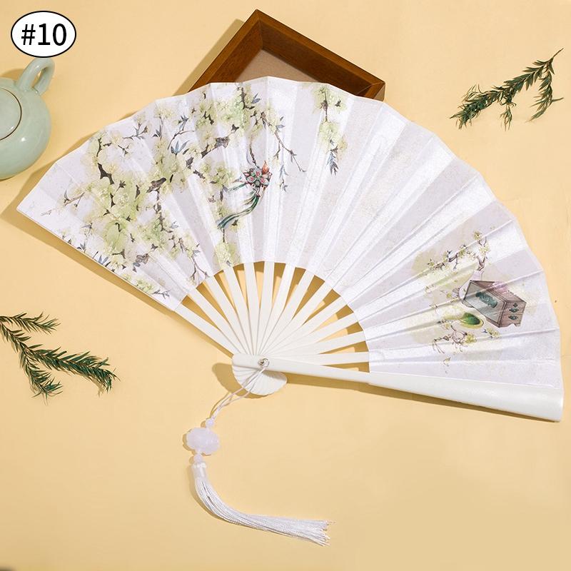 Chinese Style Folding Fans Bamboo Handheld Fans Vintage Hand Holding Fans For Wedding Party Gifts Dancing Props Wall Decoration