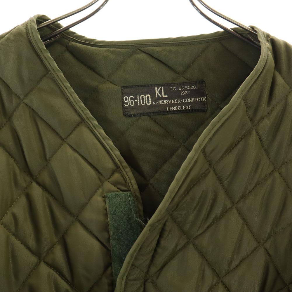 DUTCH ARMY 70s Vintage Liner Quilted Jacket 96-100 Khaki Military Men's Used