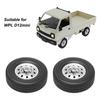 RC Car Rubber Tires Plastic Hub RC Wheel Rim and Tires for WPL D12mini Upgrade Part