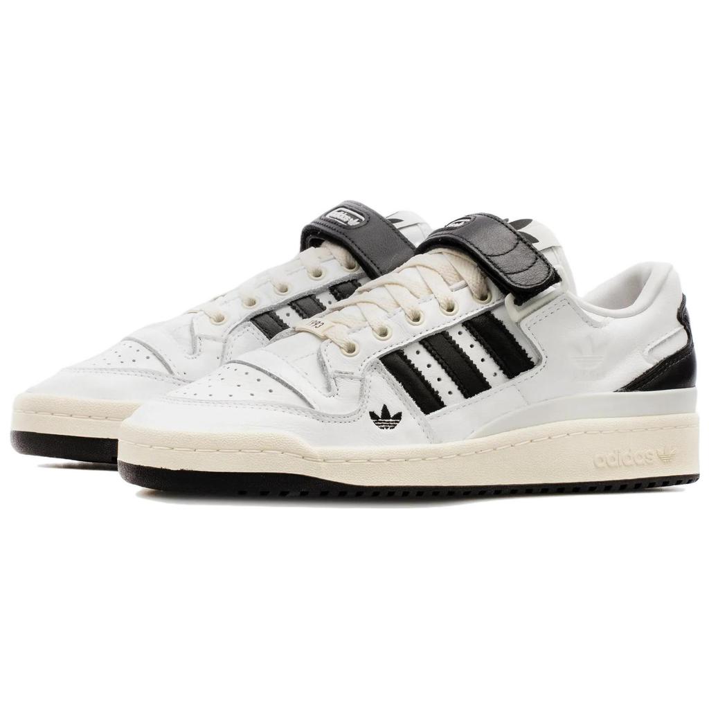 Shoe Palace x Adidas Originals FORUM Low Leather Low top Skateboard Shoes Unisex White Black GV9024