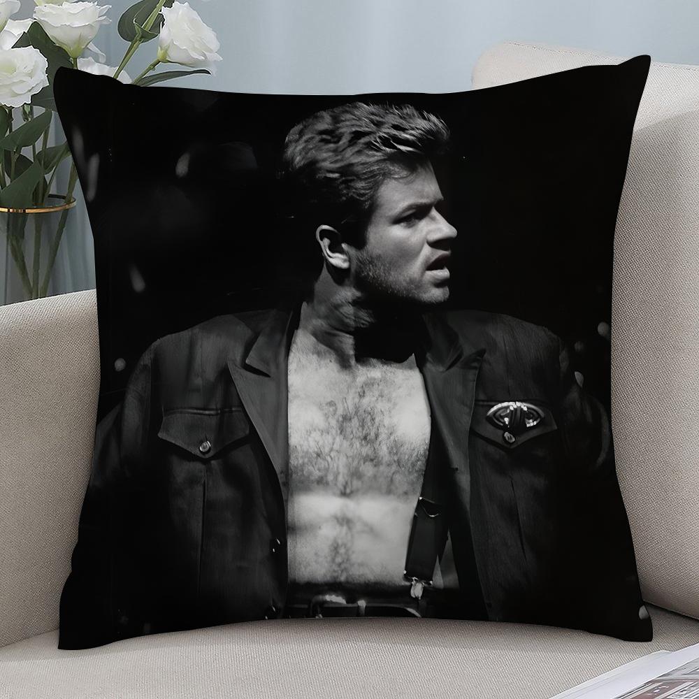G-George Michael Singer Pillow Case Short Plush Pillow Covers Sofa Decorative Gift Home Double-sided Printing Cushion Cover