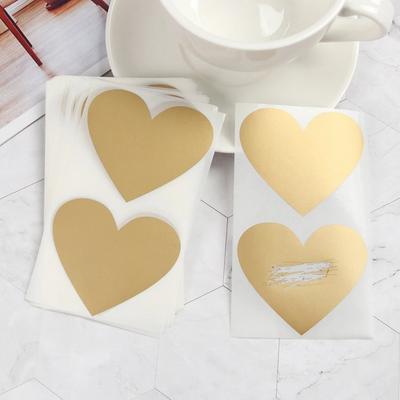 50Pcs/Set Cute Love Pentagram Shape Scratch Card Sticker DIY Postcard Wedding Gift Self-adhesive Coating Sticker Color Multi-use