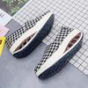 Fashion Autumn Women Woven Shoes Loafers Platform Handmade Elastic Slip on Nylon Woven Casual Wedges Shoes Lady Sneakers