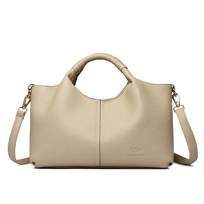Authentic Leather Tote Bag Luxury Large Capacity Women's Single Shoulder Diagonal Crossbody Bags Fashion Simple Female Handbag