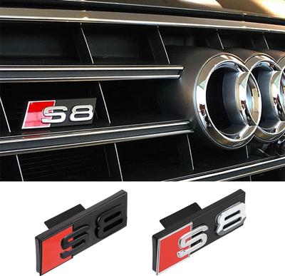 ABS Car Styling Front Grille Badge Front Hood Emblem Cover Exterior Accessories Decoration Stickers For Tt S3 S4 S5 S6 S7 S8