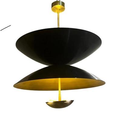Corp de iluminat suspendat negru, lampă suspendată industrială modernă de tavan, pentru bucătărie, sufragerie, decor de living, 50,8 x 60,96 cm
