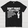 Don't Panic And Carry A Towel Unisex 100% Cotton Summer Casual Cool Loose T-Shirt