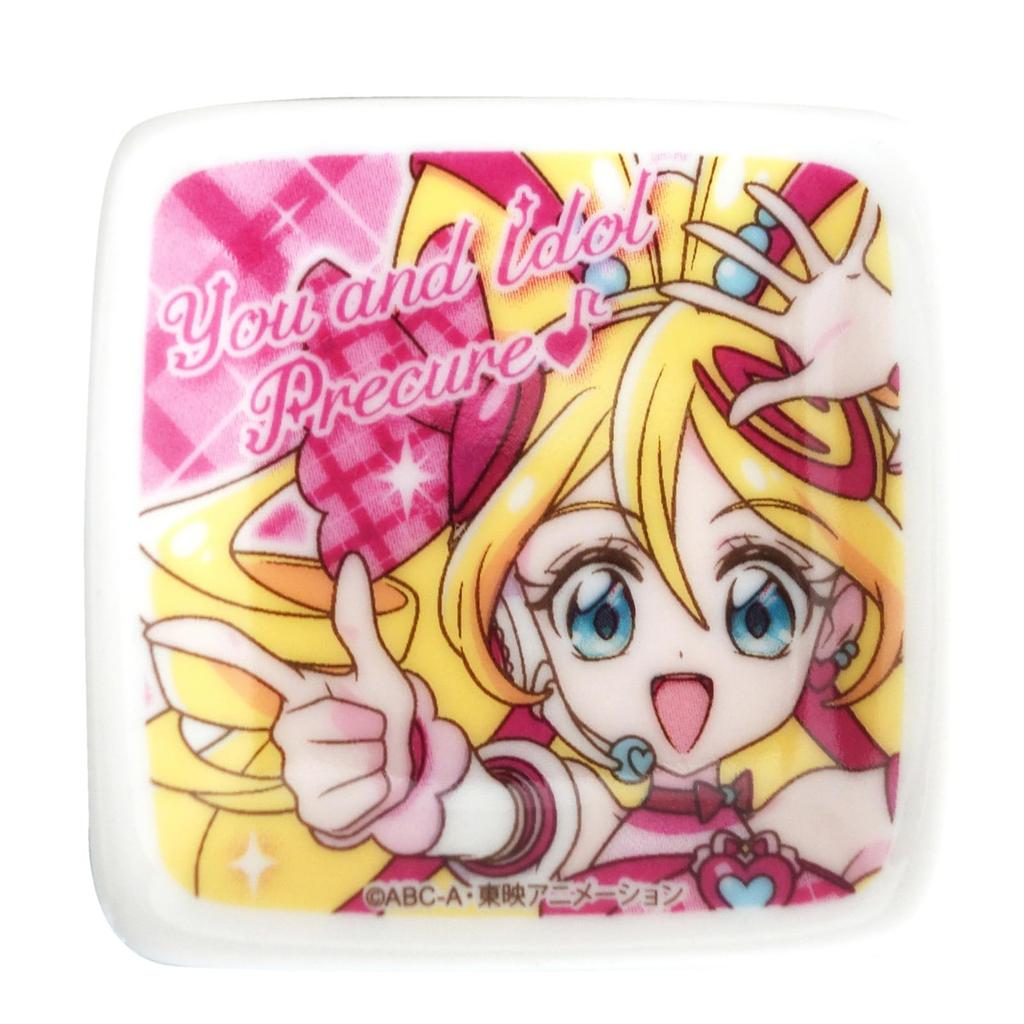 to Idol Cure Idol Petit Square Small Microwave and Dishwasher Made in 075533 "Kimi PreCure" Plate, 5.5cm, Safe, Tableware, Goods, Japan,