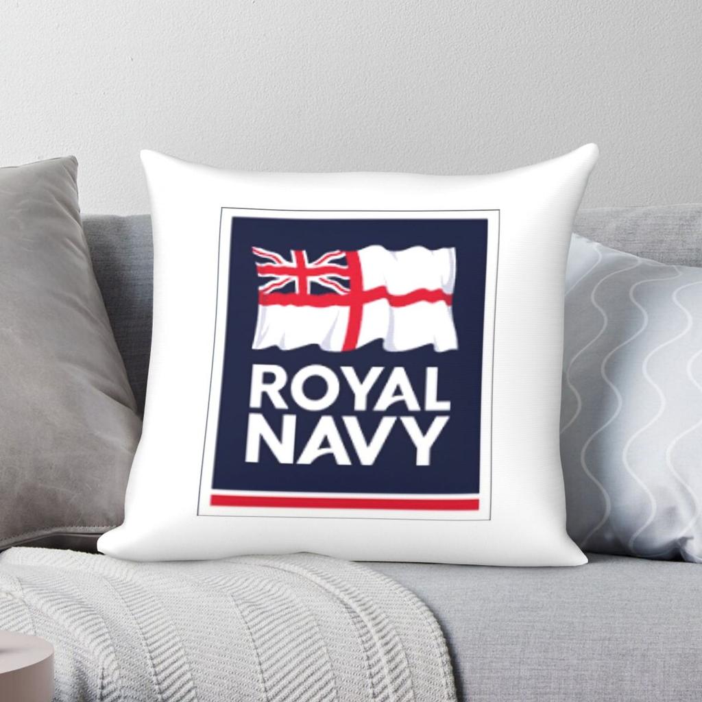 Royal Navy British Square Pillowcase Polyester Linen Velvet Creative Zip Decor Pillow Case Bed Cushion Cover