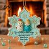 Unique Friendship Memorials Snowman Friend Acrylic Hanging Ornament 2D Xmas Tree Decor with Warm Meaningful Thank You Presents Message Car Rearview