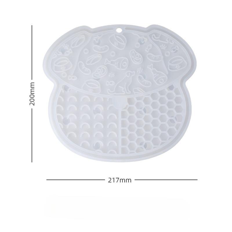 

Миска-медленное кормление, силиконовый коврик для вылизывания с присосками для собаки кошки, нюхательный коврик для тренировки обоняния питомца, игрушка-головоломка для скучающего щенка белый