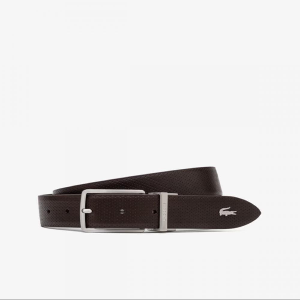 Lacoste Elegant 35mm Leather Belt 110/dark taupe (R08)