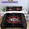 Sport Club Football Crest Printed Pattern Duvet Cover Set – includes 1 duvet cover and 2 matching pillowcases Bedroom decor Christmas gifts