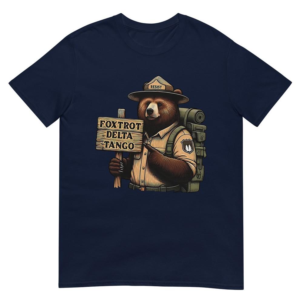 Foxtrots Delta Tangos Resist Bear National Forest Service Tshirt S